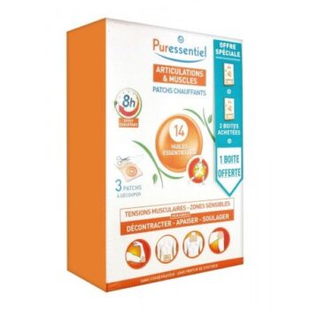 PURESSENTIEL ARTICULATIONS ET MUSCLES PATCHS CHAUFFANTS 14 HUILES ESSENTIELLES B3