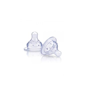 NUBY TÉTINES EN SILICONE COL STANDARD ANTI-COLIQUE +0MOIS B2 REF 20-ID0024