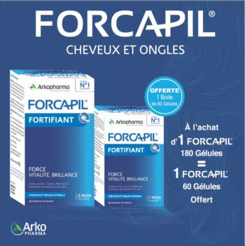 Forcapil Pack Fortifiant 180 Gélules = Fortifiant 60 Gélules Offert