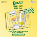 Garnier Pack Fast Bright Serum Cleanser Vitamin C 100ml + Super uv invisible sunscreen spf 50